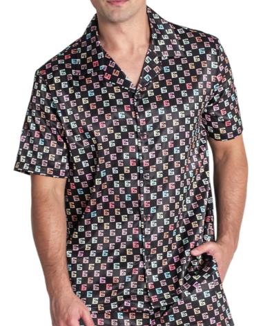 GIANNI KAVANAGH CAMISA SATINADA ALMA NEGRO