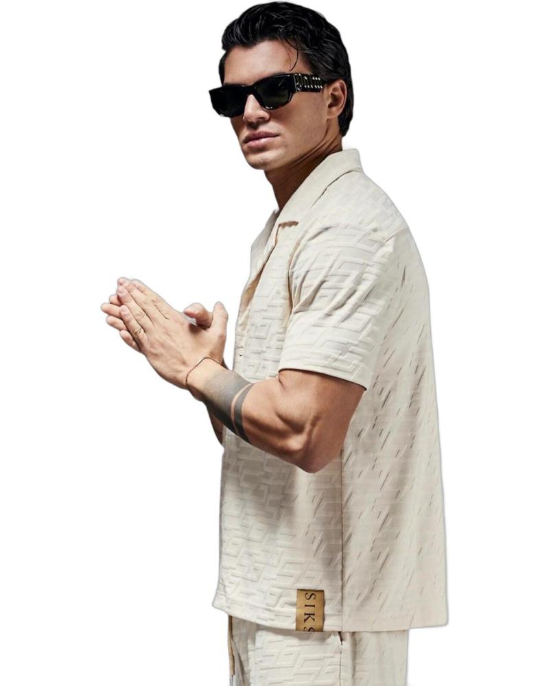 SIKSILK CAMISA DE TOALLA CRUDO BLANCO SIKSILK CAMISA DE TOALLA CRUDO BLANCO