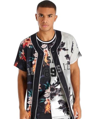 SIKSILK CAMISA BASEBALL PRINT NEGRO