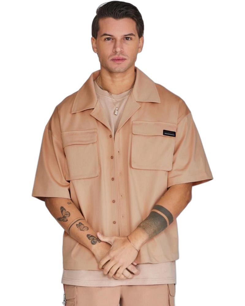 SIKSILK CAMISA CARGO UTILITARIA DE VUELO BEIGE
