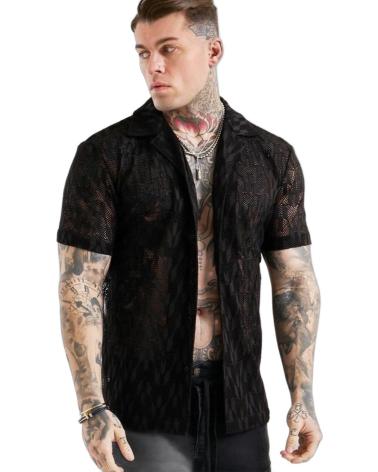 SIKSILK CAMISA X MESSI KNIT NEGRO