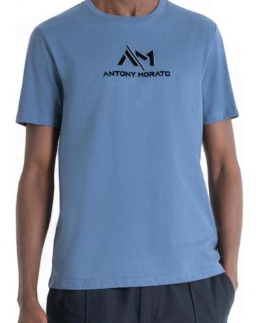 ANTONY MORATO CAMISETA AZUL REGULAR FIT CON LOGOTIPO