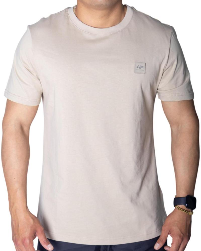 ANTONY MORATO CAMISETA BIEGE ALGODON CON LOGO METALICO BEIGE ANTONY MORATO CAMISETA BIEGE ALGODON CON LOGO METALICO BEIGE