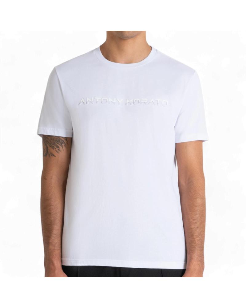 ANTONY MORATO CAMISETA BLANCA SLIM FIT CON LOGO RELIEVE ANTONY MORATO CAMISETA BLANCA SLIM FIT CON LOGO RELIEVE