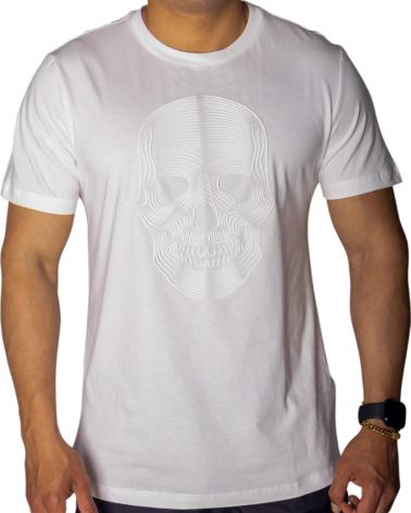 T-SHIRT ANTONY MORATO EN COTON IMPRIMÉ CRÂNE BLANC CRÈME