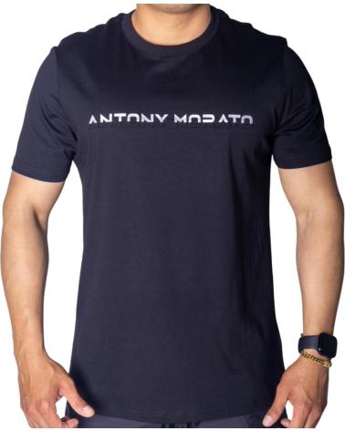 ANTONY MORATO CAMISETA DE ALGODON NEGRO ESTAMPADO LAMINADO PLATA