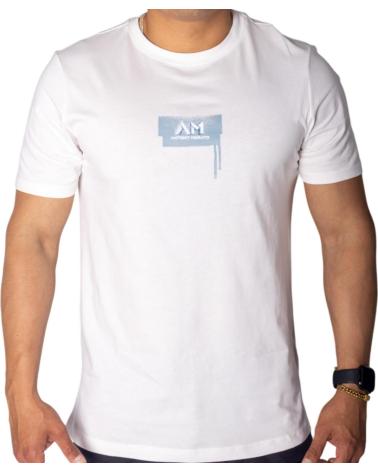 ANTONY MORATO CAMISETA DE PUNTO ALGODON BLANCO CON LOGO AZUL