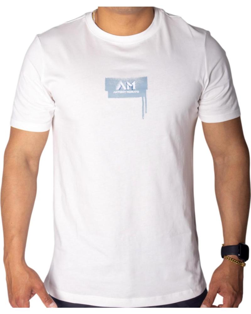 ANTONY MORATO CAMISETA DE PUNTO ALGODON BLANCO CON LOGO AZUL ANTONY MORATO CAMISETA DE PUNTO ALGODON BLANCO CON LOGO AZUL