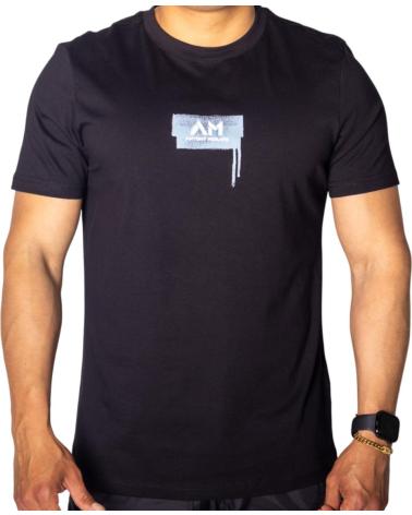 ANTONY MORATO CAMISETA NEGRA CON ESTAMPADO STREET AZUL