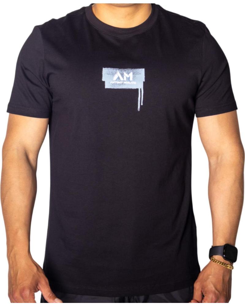 ANTONY MORATO CAMISETA NEGRA CON ESTAMPADO STREET AZUL