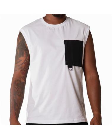 ANTONY MORATO CAMISETA SIN MANGAS BOLSILLO CONTRASTE BLANCO