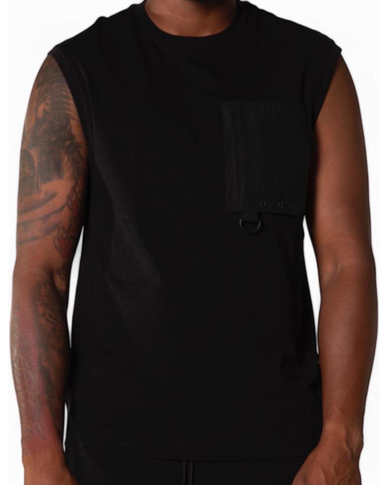 ANTONY MORATO CAMISETA SIN MANGAS BOLSILLO CONTRASTE NEGRO