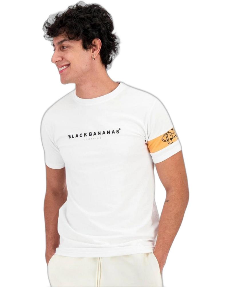 BLACK BANANAS CAMISETA COMMANDER TEE BLANCO Y NARANJA BLACK BANANAS CAMISETA COMMANDER TEE BLANCO Y NARANJA