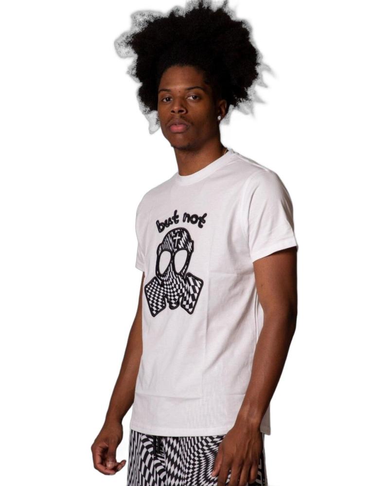 BUTNOT CAMISETA BORDADO MASCARA ILUSION BLANCO