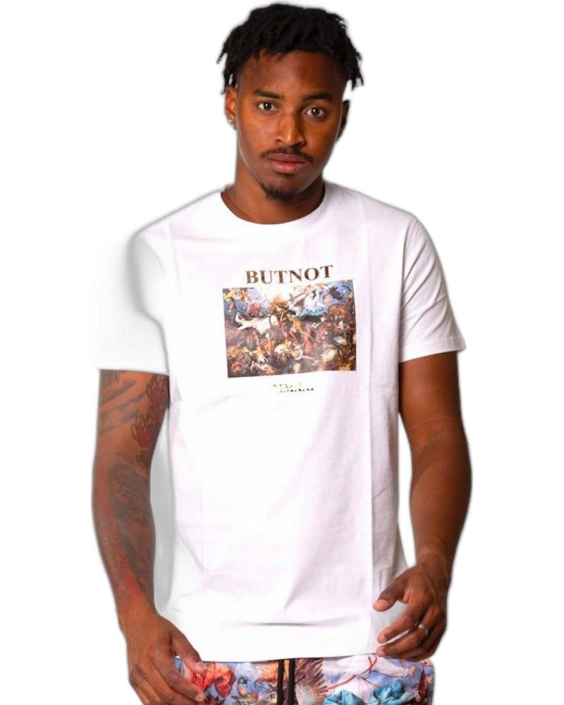 BUTNOT CAMISETA ESTAMPADO PINTADO BLANCO