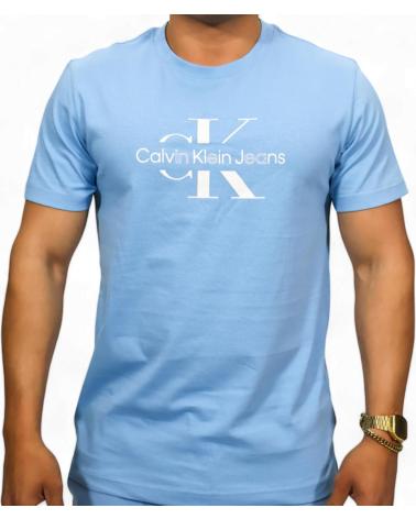 CALVIN KLEIN CAMISETA BASIC LOGO FRONYAL AZUL