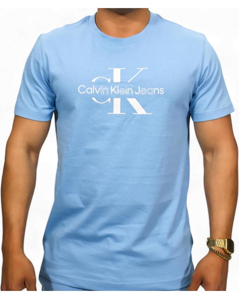 CALVIN KLEIN CAMISETA BASIC LOGO FRONYAL AZUL CALVIN KLEIN CAMISETA BASIC LOGO FRONYAL AZUL
