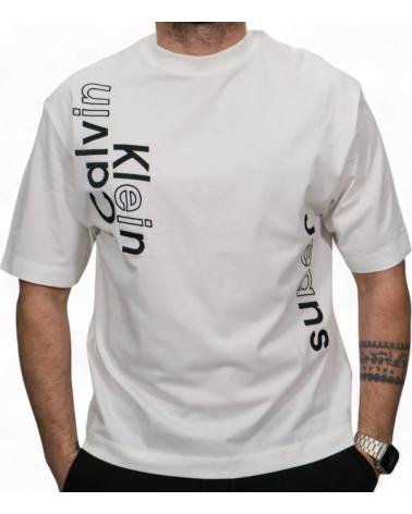 CALVIN KLEIN T-SHIRT GRAFIKBLOCK WEISS