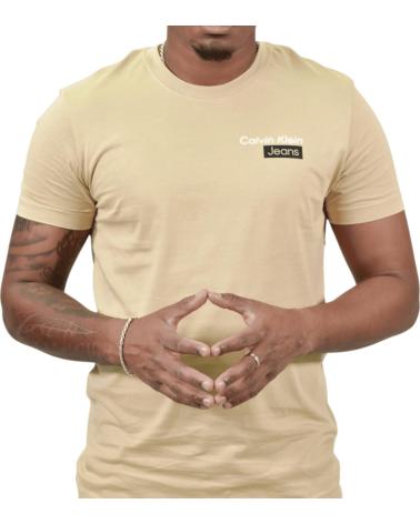 CALVIN KLEIN CAMISETA CON LOGO FRONTAL BEIGE