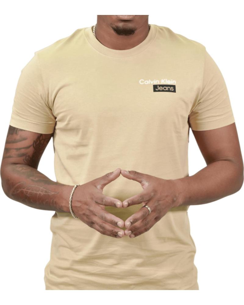 CALVIN KLEIN CAMISETA CON LOGO FRONTAL BEIGE