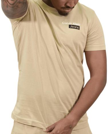 CALVIN KLEIN CAMISETA CON LOGO FRONTAL BEIGE