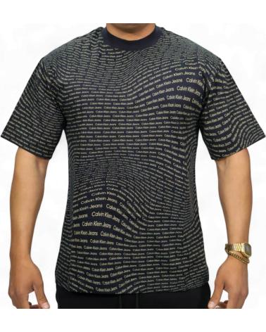 CALVIN KLEIN CAMISETA HOLGADA MULTILOGO ALL OVER NEGRO