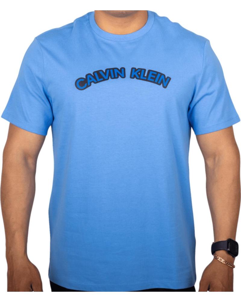 CALVIN KLEIN CAMISETA LOGO CURVO AZUL