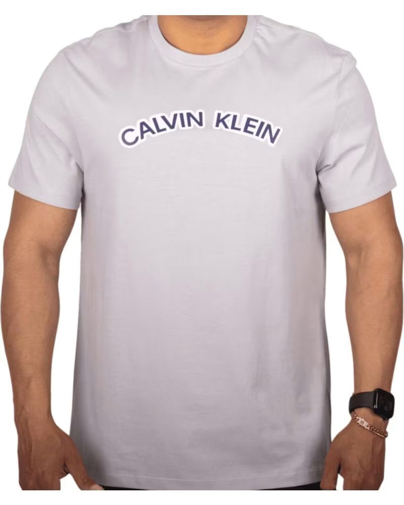 CALVIN KLEIN CAMISETA LOGO CURVO GRIS