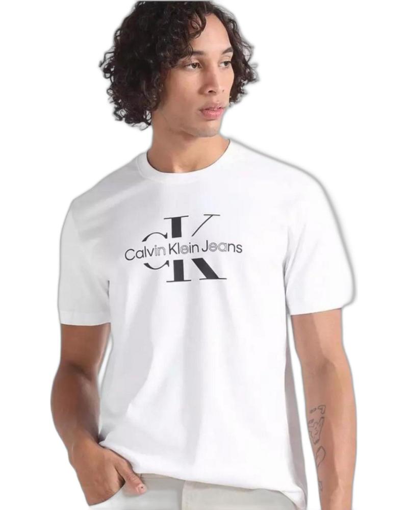 CALVIN KLEIN CAMISETA MONOGRMAAM BASIC FRONTAL BLANCO