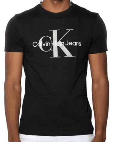 CALVIN KLEIN CAMISETA SLIM CON MONOGRAMA NEGRO