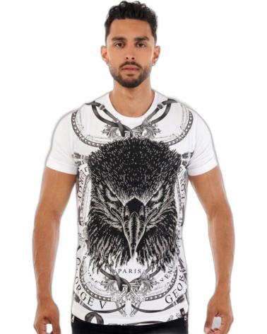 GEORGE V PARIS CAMISETA AGUILA CON PEDRERIA BLANCO