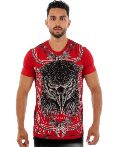 GEORGE V PARIS CAMISETA AGUILA CON PEDRERIA ROJO