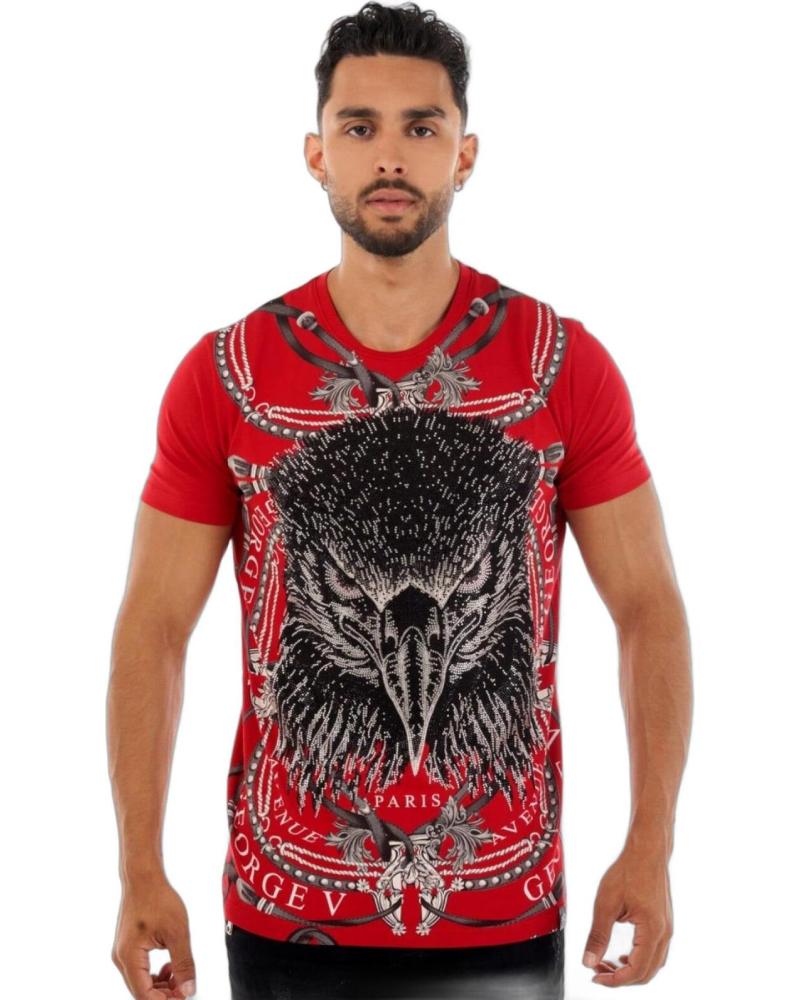 GEORGE V PARIS CAMISETA AGUILA CON PEDRERIA ROJO GEORGE V PARIS CAMISETA AGUILA CON PEDRERIA ROJO
