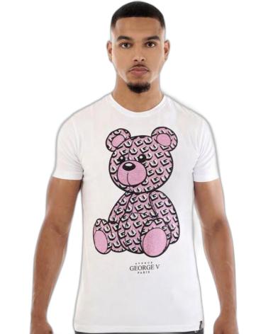 GEORGE V PARIS CAMISETA OSO MONOGRAMA GV BLANCO Y ROSA