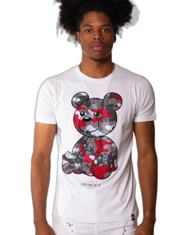 GEORGE V PARIS CAMISETA OSO TEDDY MILITAR BLANCO Y ROJO