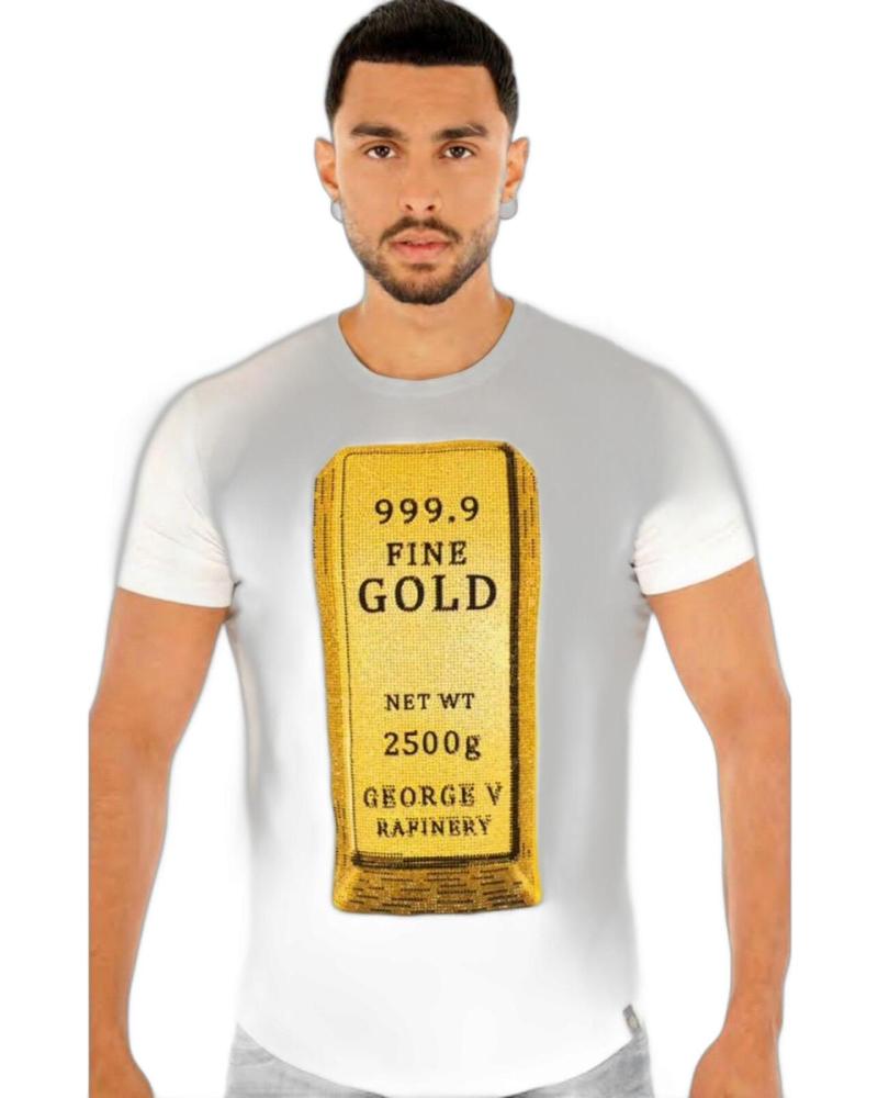 GEORGE V PARIS CAMISETA PARCHE LINGOTE DE ORO BLANCO GEORGE V PARIS CAMISETA PARCHE LINGOTE DE ORO BLANCO