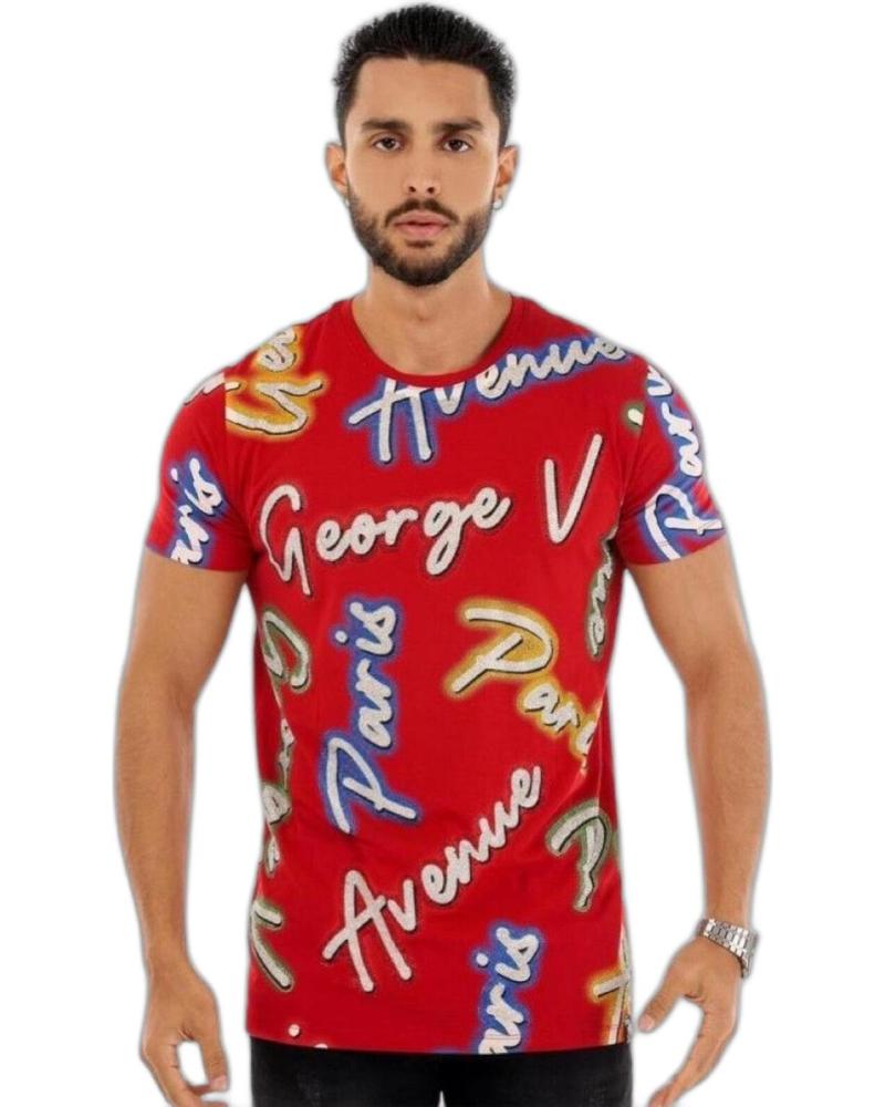 GEORGE V PARIS CAMISETA PEDRERIA GV STREET ROJO GEORGE V PARIS CAMISETA PEDRERIA GV STREET ROJO