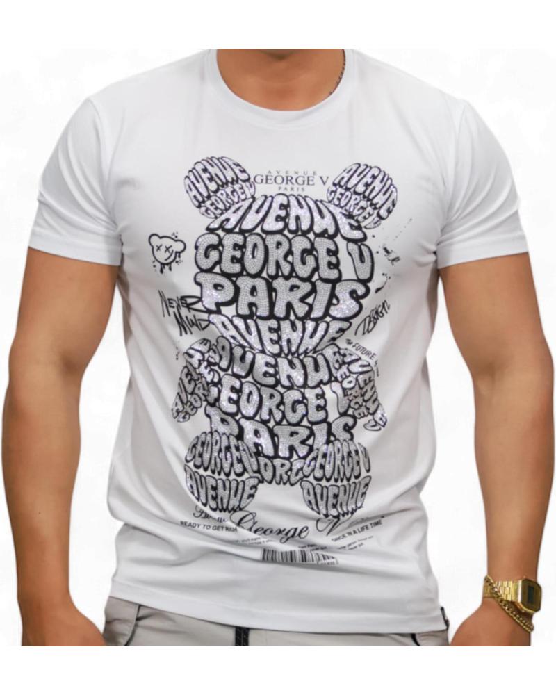 GEORGE V PARIS CAMISETA STRASS OSO BLANCO