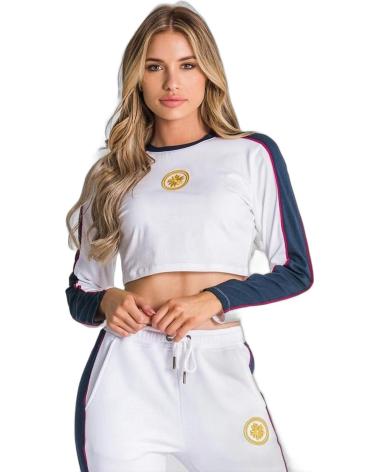 GIANNI KAVANAGH CAMISETA BLANCA RECORTADA CON MANGA LARGA