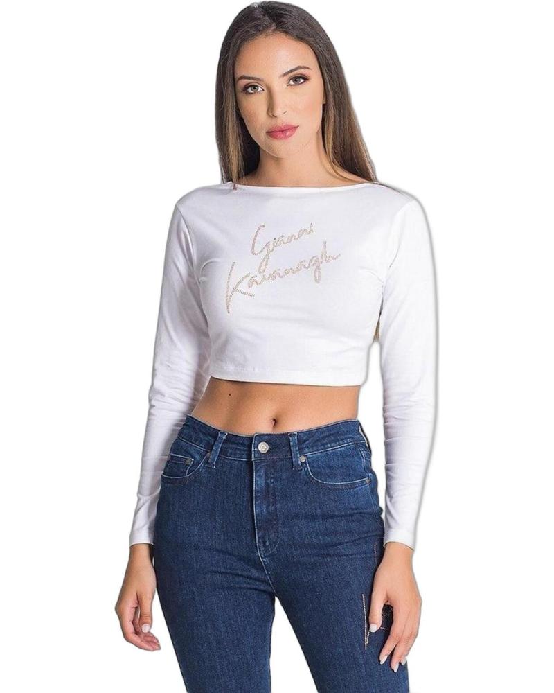 GIANNI KAVANAGH CAMISETA CON DIAMANTES BLANCOS