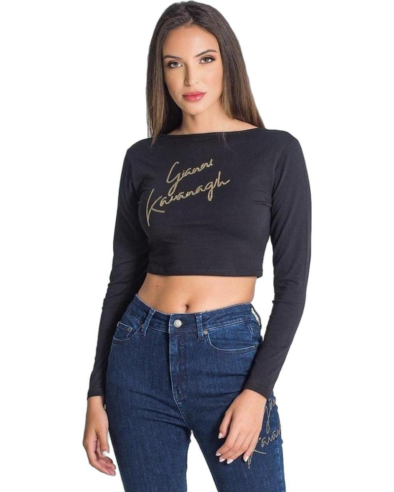 GIANNI KAVANAGH CAMISETA CON DIAMANTES NEGRO GIANNI KAVANAGH CAMISETA CON DIAMANTES NEGRO