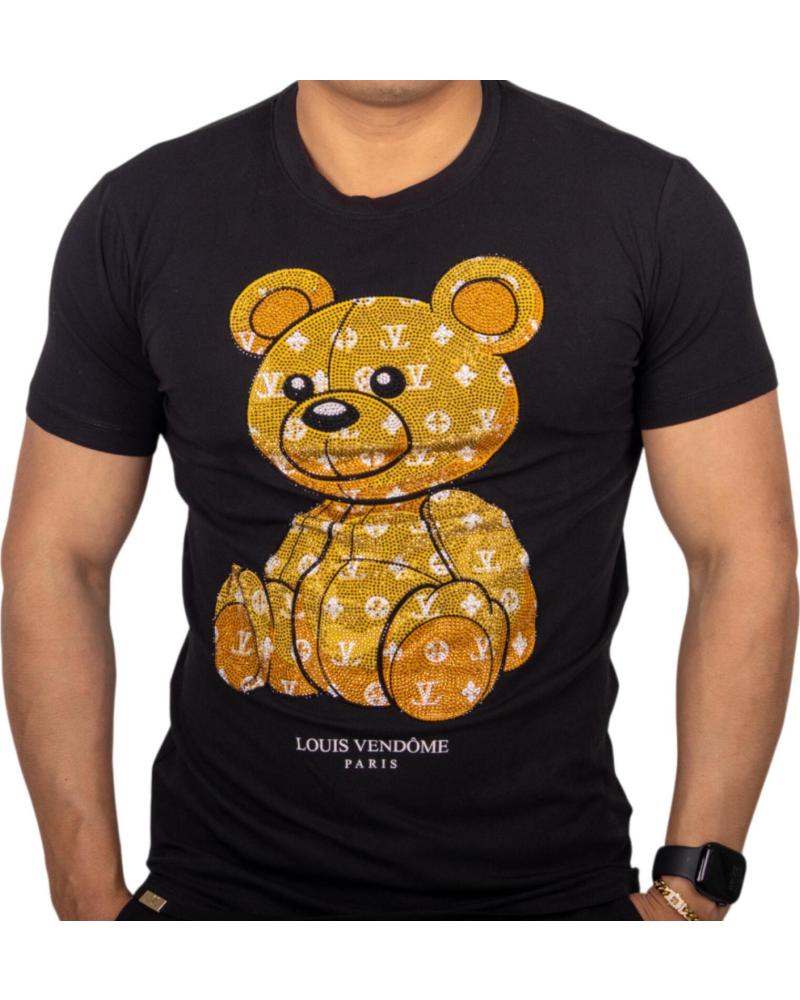 LOUIS VENDOME PARIS CAMISETA LOUIS VENDOME OSO STREET CON PEDRERIA NEGRO Y AMARI LOUIS VENDOME PARIS CAMISETA LOUIS VENDOME OSO STREET CON PEDRERIA NEGRO Y AMARI