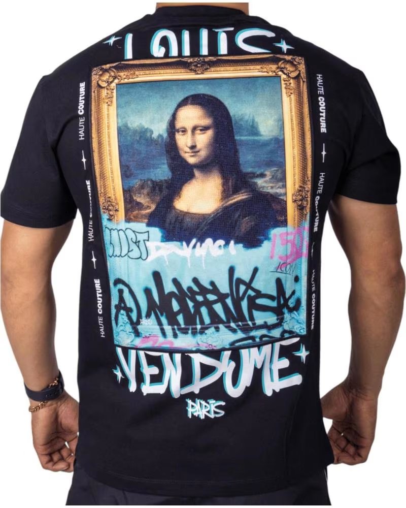 LOUIS VENDOME PARIS CAMISETA LOUIS VENDOME STREET MONA LISA NEGRO