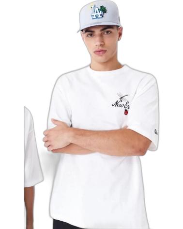 T-SHIRT NEW ERA OVERSIZE BLANC À MOTIF FLORAL