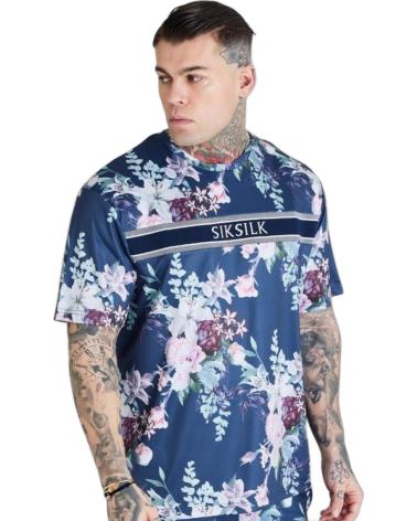SIKSILK CAMISETA BOTANICAL PRINT MARINO