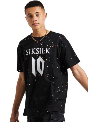 SIKSILK CAMISETA JR PAINT SPLAST NEGRO