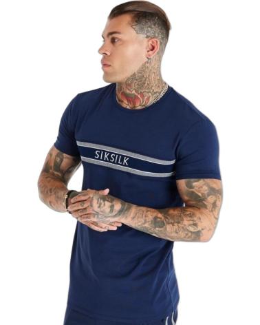 SIKSILK CAMISETA LOGO BORDADO MARINO