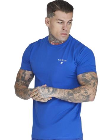 SIKSILK CAMISETA MUSCLE FIT BASICA AZUL