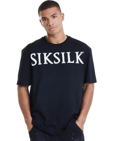 SIKSILK CAMISETA RELAXED FIT NEGRO
