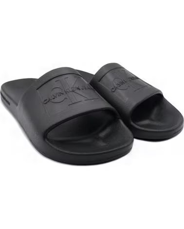 CHINELOS CALVIN KLEIN MONOGRAMA DEVOSSED PRETOS YM0YM00060 NEGRO
